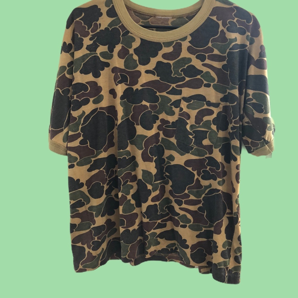 🥓Vintage Camo Burnout Tee